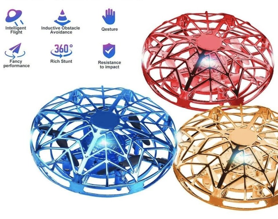 UFO Drone Flybotic controllable with the hand